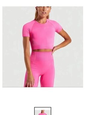 Gymshark Neon Pink Short Sleeve Crop Top